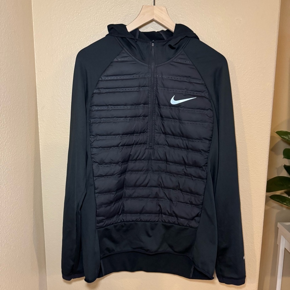 NIKE AEROLOFT GOOSE DOWN LONG SLEEVE HALF ZIP UP RUNNING TOP JACKET SIZE Large - Picture 3 of 14